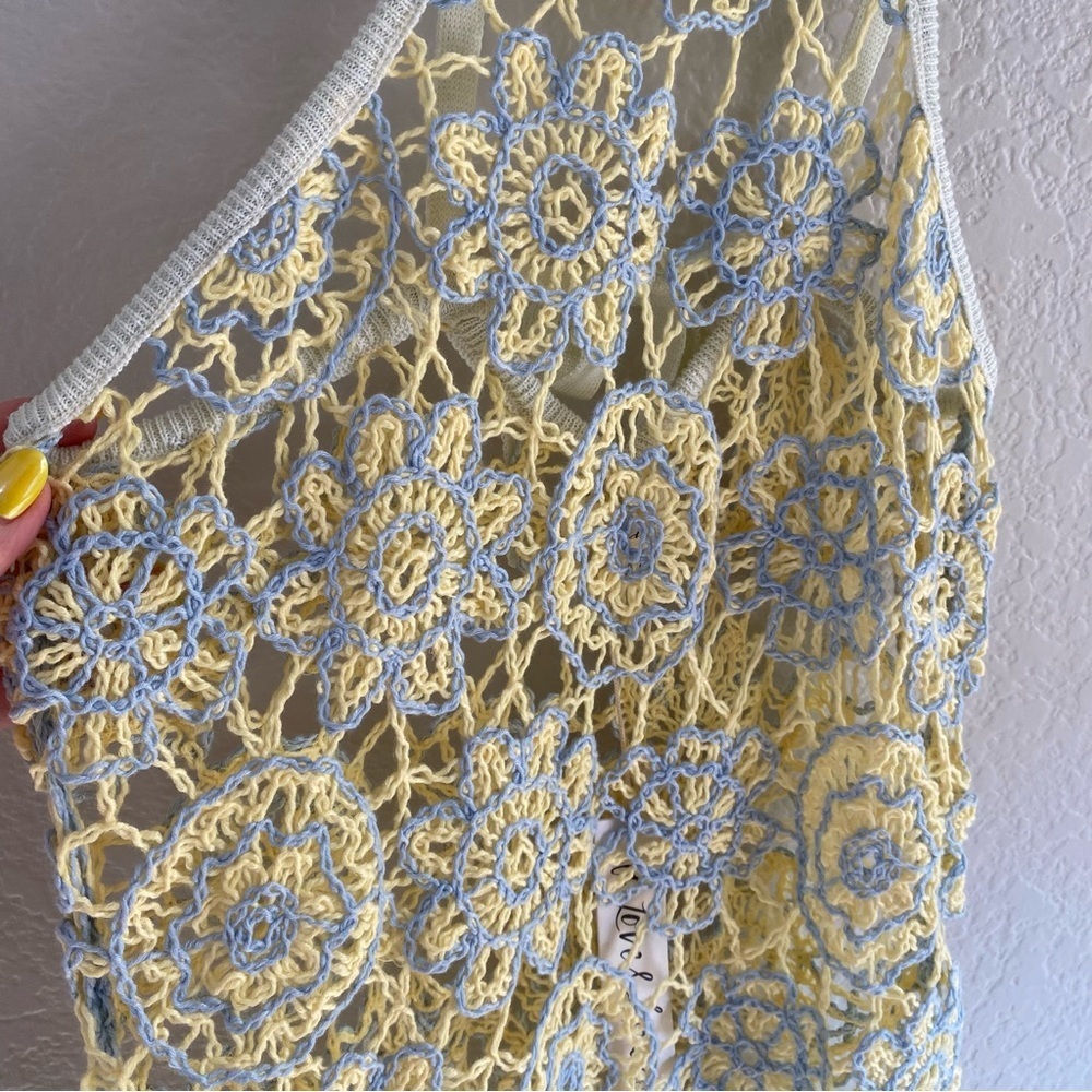 For Love & Lemons Kaya Mini Dress - Light Blue - Picture 5 of 10